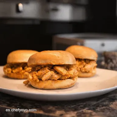 S&aacute;ndwiches Crack Chicken a la Olla Lenta Receta F&aacute;cil Tarjeta de receta