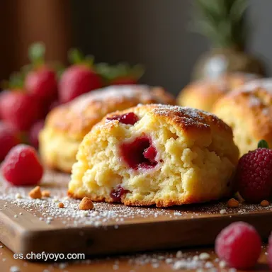 Scones de Fresa Jugosos Receta F&aacute;cil para Consentirte Tarjeta de receta