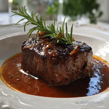 Solomillo al Pedro Ximenez con Salsa Oscura Tarjeta de receta