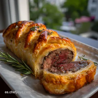 Solomillo Wellington Original con Hojaldre Crujiente Tarjeta de receta