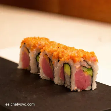 Spicy Tuna Roll Casero M&aacute;s Rico Que el Jam&oacute;n Tarjeta de receta