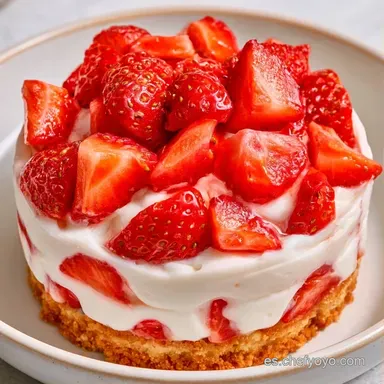 Tarta Fresa Yogur Con Yogur Griego Tarjeta de receta