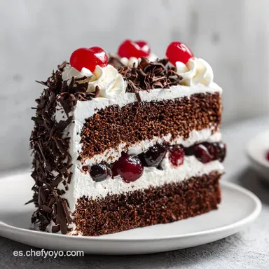 Tarta Selva Negra para 15 Porciones Tarjeta de receta