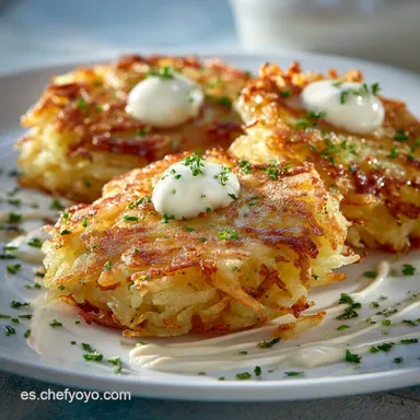 Tortitas de patata crujientes Receta cl&aacute;sica y f&aacute;cil Tarjeta de receta