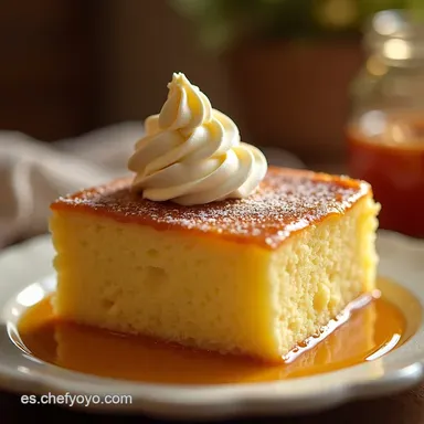 Delicioso postre de 3 leches De la Abuela Receta F&aacute;cil Tarjeta de receta