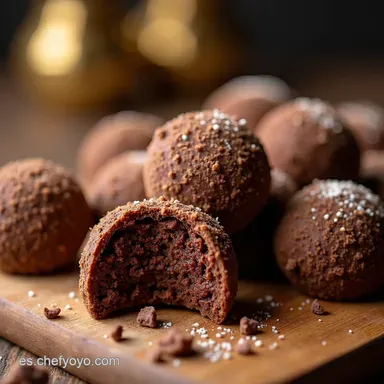 Trufas de Chocolate Caseras que Derriten Receta F&aacute;cil Tarjeta de receta