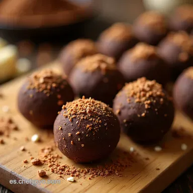 Trufas de Chocolate y Queso Crema Un Lujo Casero Tarjeta de receta