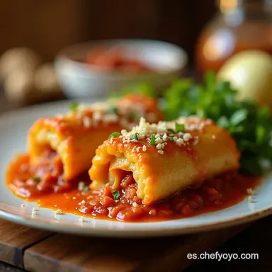 Tubos Rellenos Caseros F&aacute;ciles Receta Crujiente y Deliciosa Tarjeta de receta