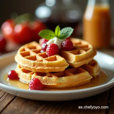 Waffles Caseros Espectaculares Receta para Triunfar Tarjeta de receta