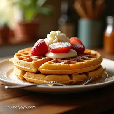 Receta de Waffles Esponjosos Como los de la Abuela Tarjeta de receta