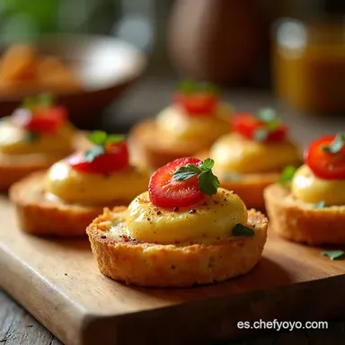 Canap&eacute;s Rusos Cremosos de Champi&ntilde;ones Un Bocado Delicioso Tarjeta de receta