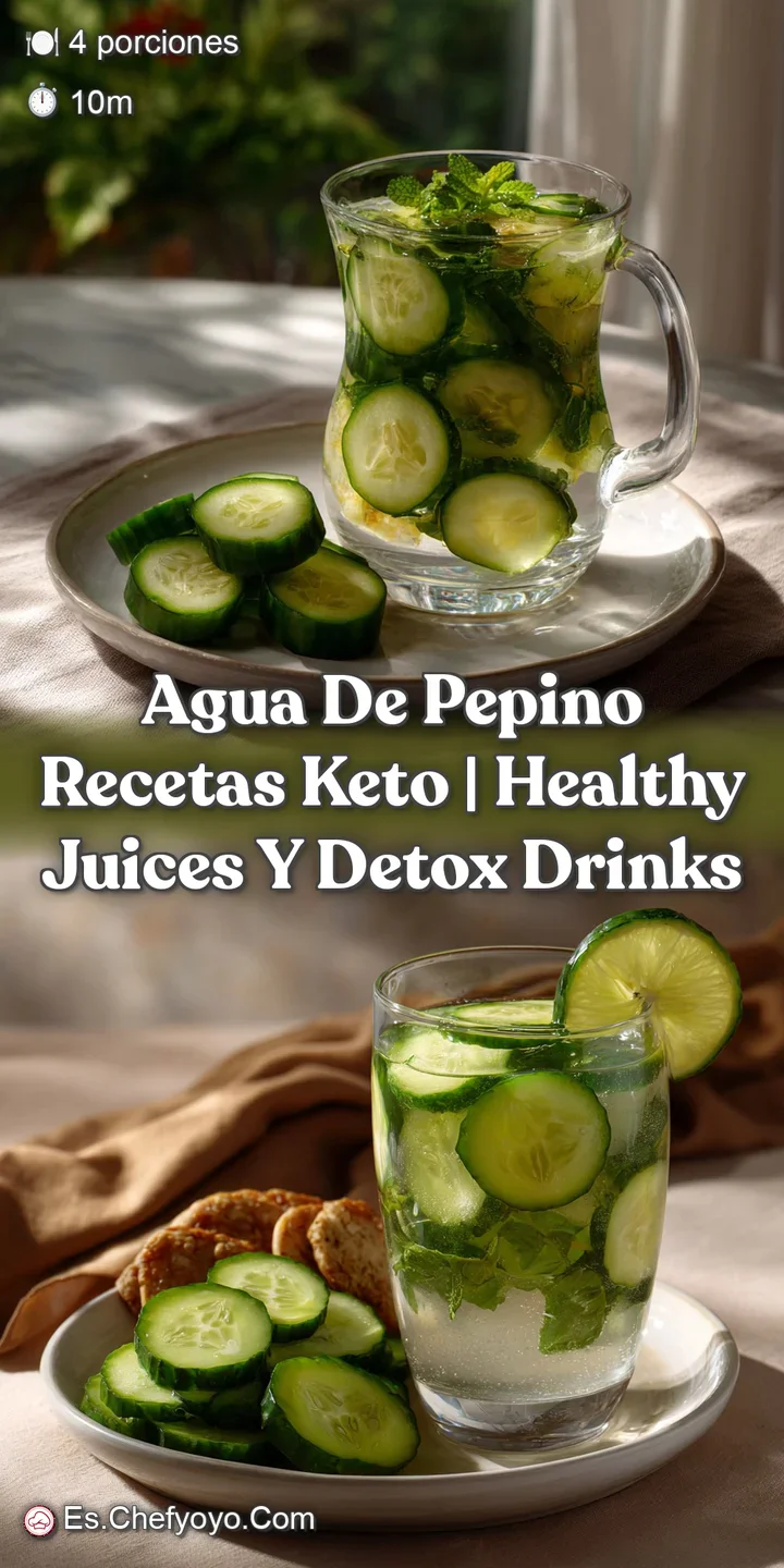 Close-up of a refreshing keto drink with crisp cucumber slices and lime. Icy droplets clinging to the glass, highlighting ...