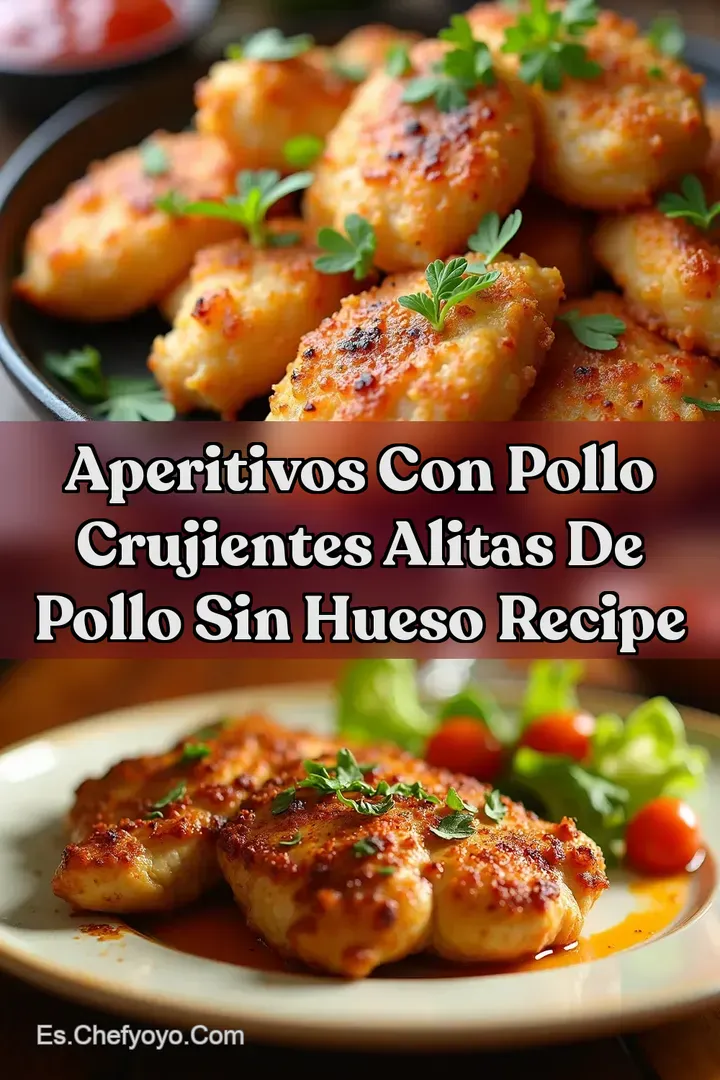 Aperitivos Con Pollo Crujientes Alitas de Pollo Sin Hueso Recipe