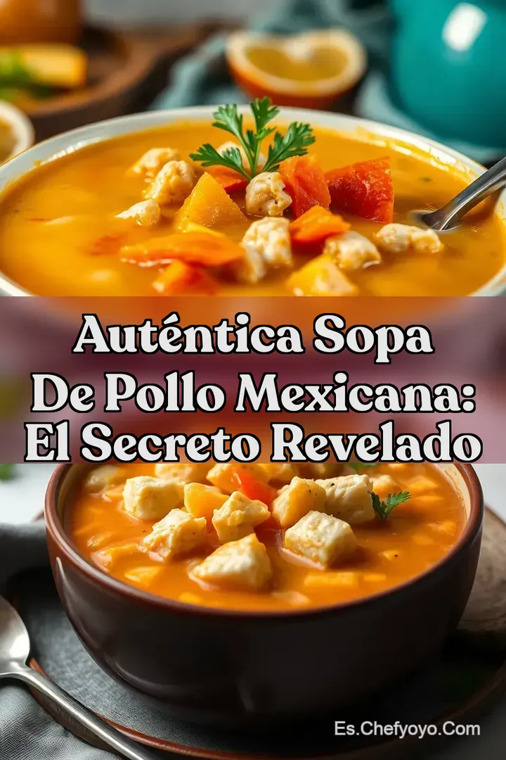 Aut&eacute;ntica Sopa de Pollo Mexicana: El Secreto Revelado