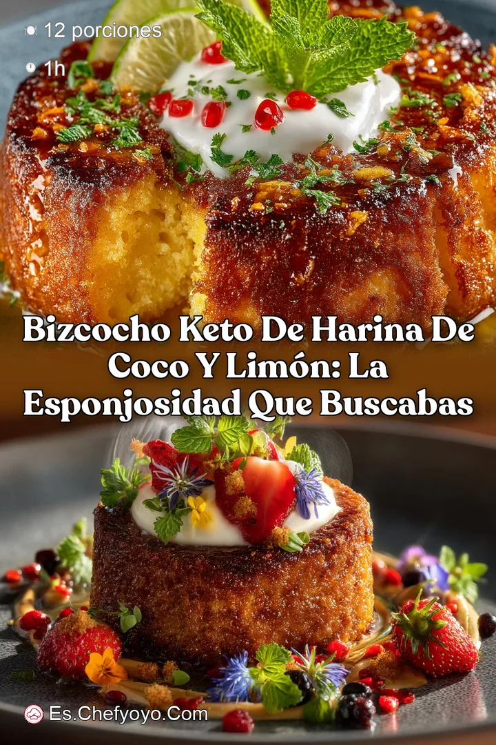 Bizcocho keto de harina de coco y lim&oacute;n: La esponjosidad que buscabas