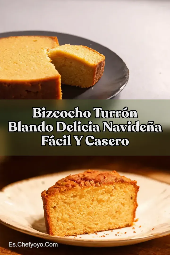 Bizcocho Turr&oacute;n Blando Delicia Navide&ntilde;a F&aacute;cil y Casero
