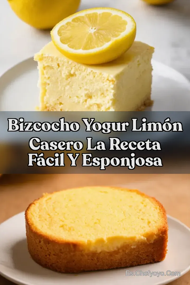 Bizcocho Yogur Lim&oacute;n Casero La Receta F&aacute;cil y Esponjosa