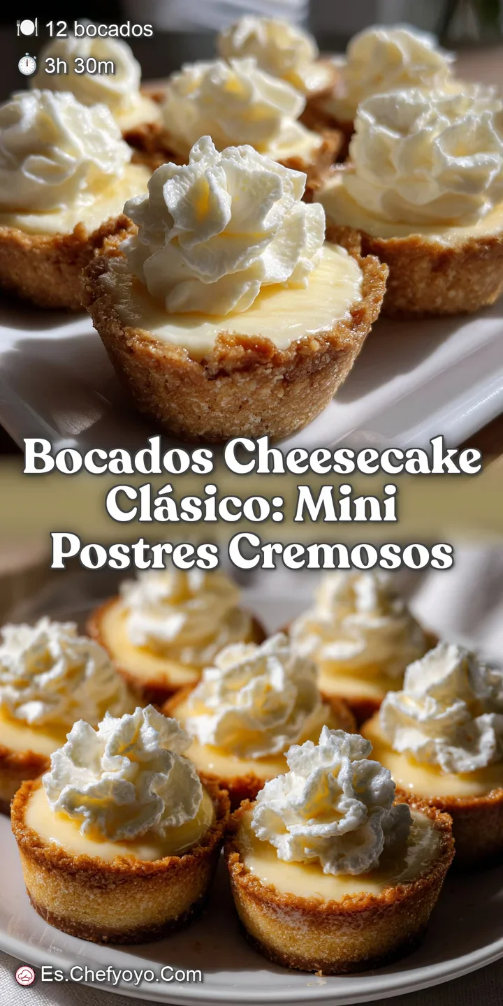 Bocados Cheesecake Cl&aacute;sico: Mini Postres Cremosos