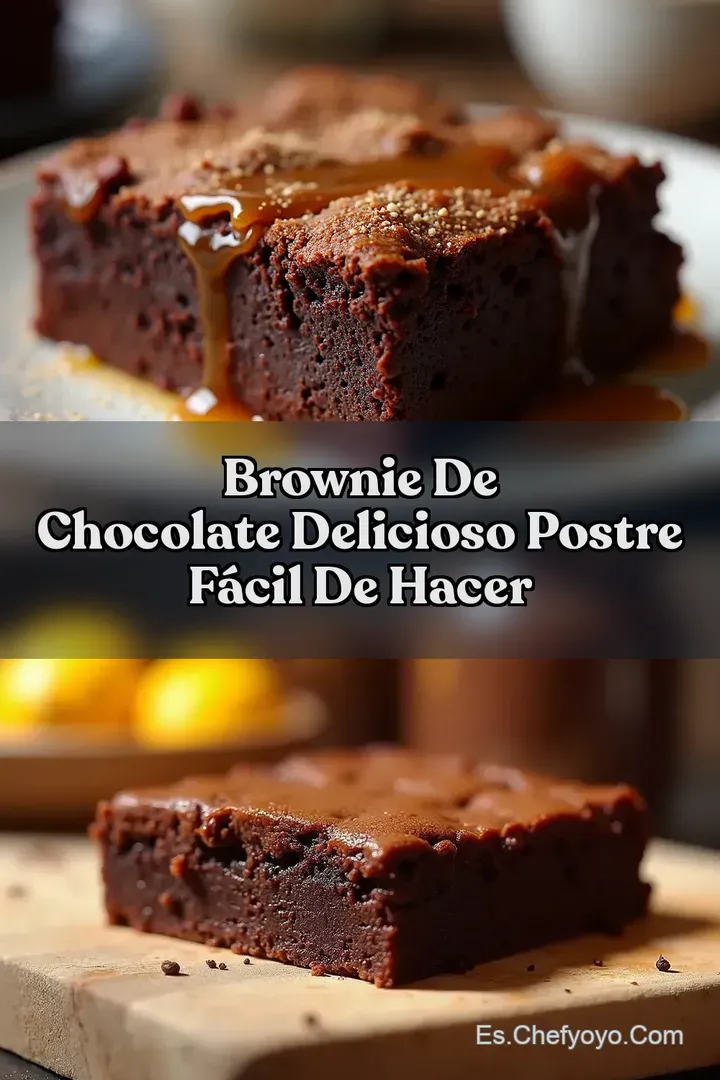 Brownie de Chocolate Delicioso Postre F&aacute;cil de Hacer