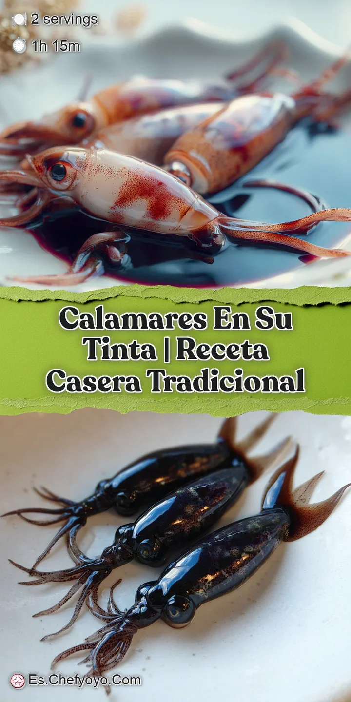 Close-up reveals the shimmer and depth of the squid in ink. Hints of garlic & herbs enhance the dish's dark, umami flavor.