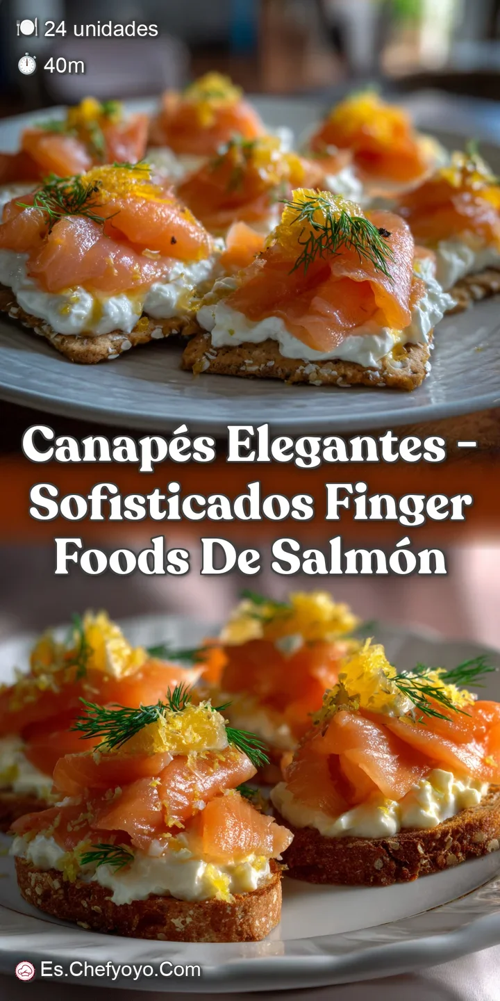 Close-up of a canap&eacute; with flaky salmon, bright citrus, and a creamy base. Appetizing textures and colors, ready to enjoy.