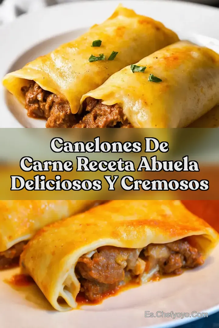 Canelones de Carne Receta Abuela Deliciosos y Cremosos