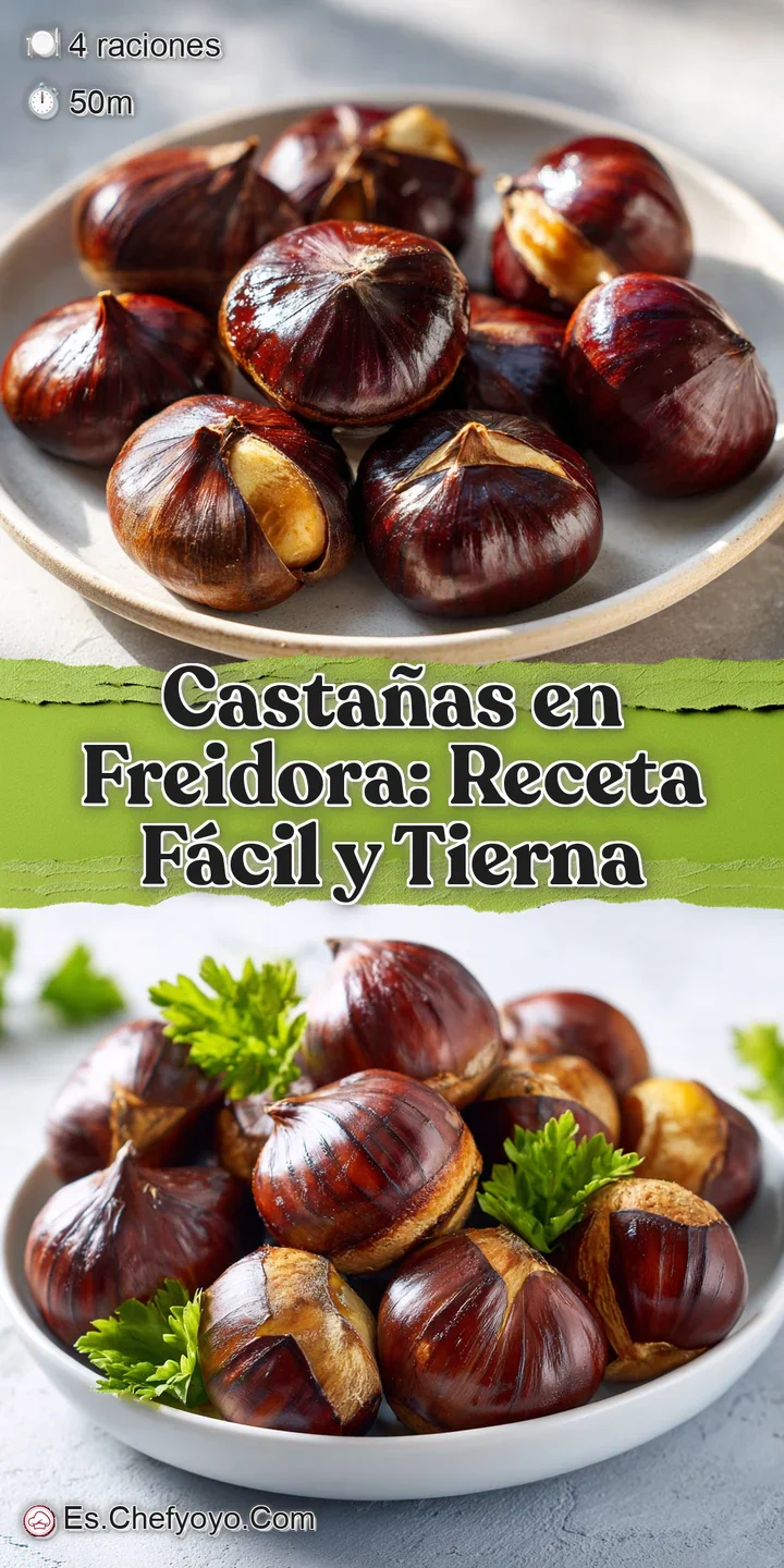 Close-up of a cracked, roasted chestnut. Dark brown exterior contrasts with the soft, creamy white nut. Inviting and sligh...