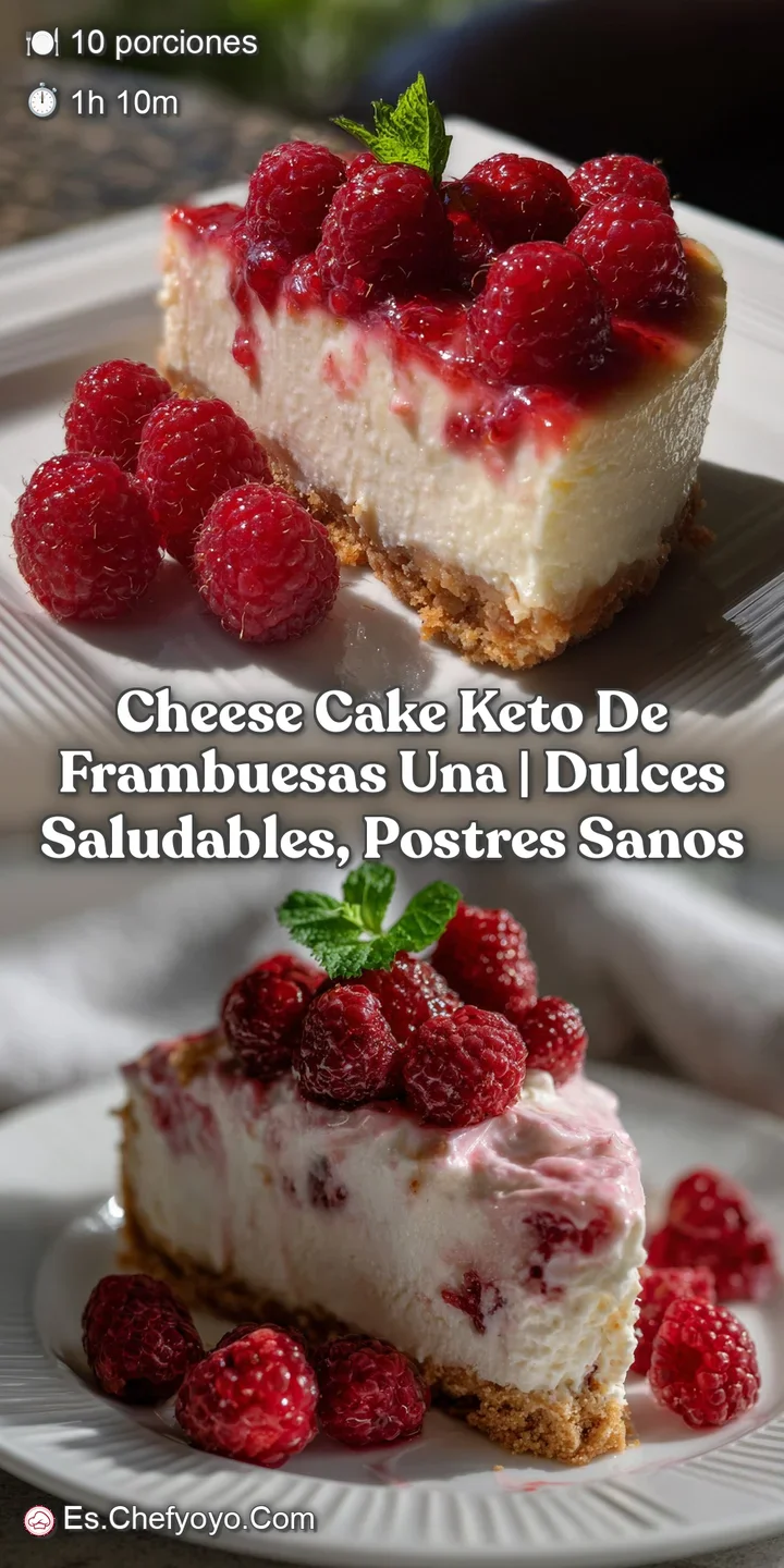 CHEESE CAKE keto de frambuesas Una | Dulces Saludables Postres Sanos