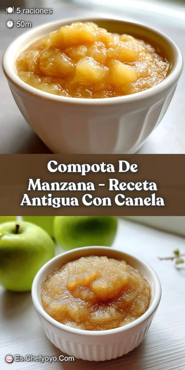 Close-up of chunky applesauce, glistening with warm spices. Notice the bits of tender apple and the inviting, homemade qua...