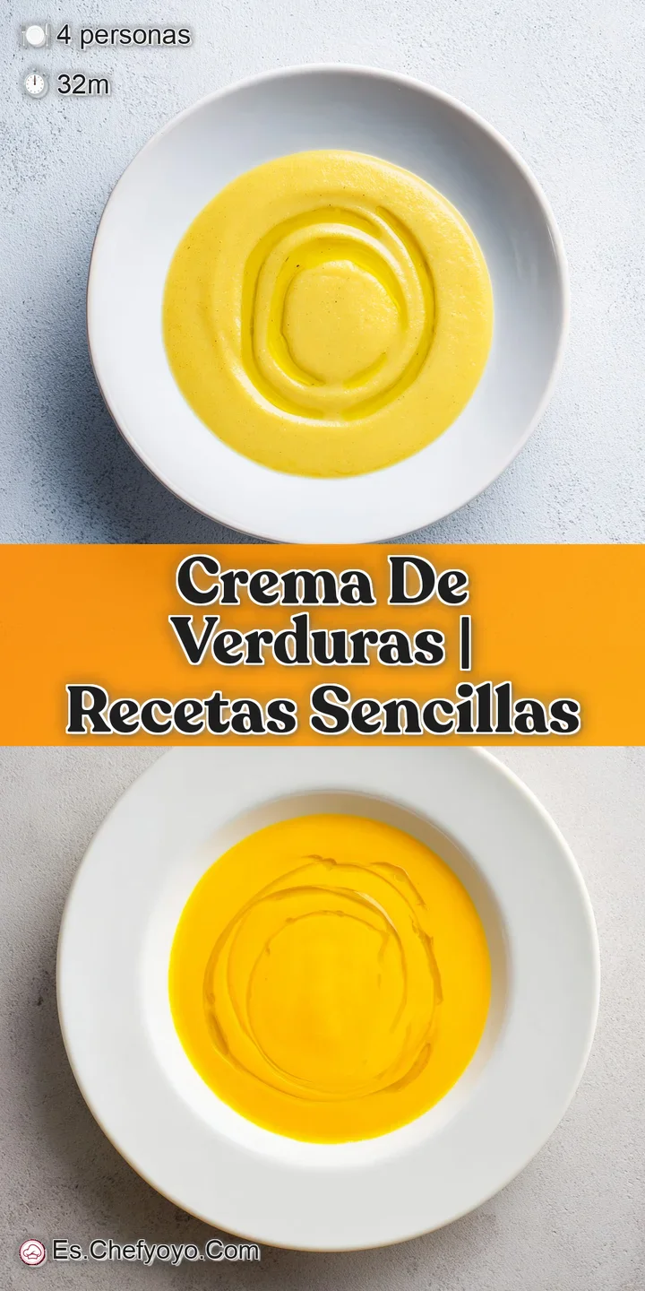 Primer plano de crema verde densa y brillante, textura sedosa con vapor ligero y trozos peque&ntilde;os de crouton crujiente.