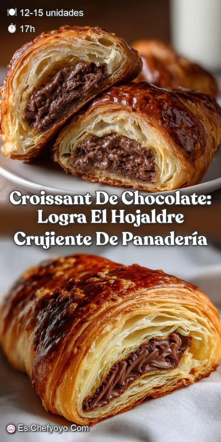 Croissant de chocolate: Logra el hojaldre crujiente de panader&iacute;a
