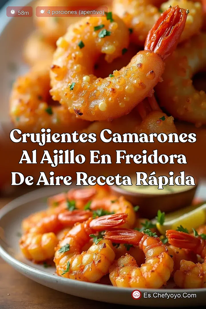 Crujientes Camarones al Ajillo en Freidora de Aire Receta R&aacute;pida