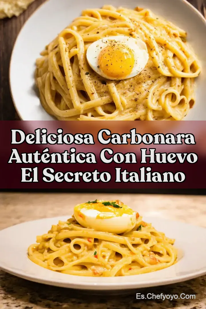 Deliciosa Carbonara Aut&eacute;ntica con Huevo El Secreto Italiano