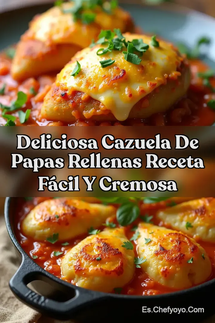 Deliciosa Cazuela de Papas Rellenas Receta F&aacute;cil y Cremosa