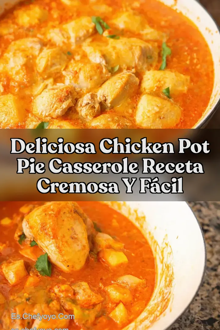 Deliciosa Chicken Pot Pie Casserole Receta Cremosa y F&aacute;cil