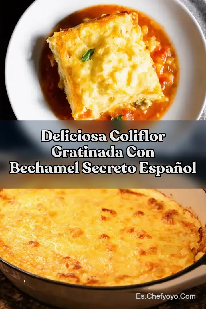 Deliciosa Coliflor Gratinada con Bechamel Secreto Espa&ntilde;ol