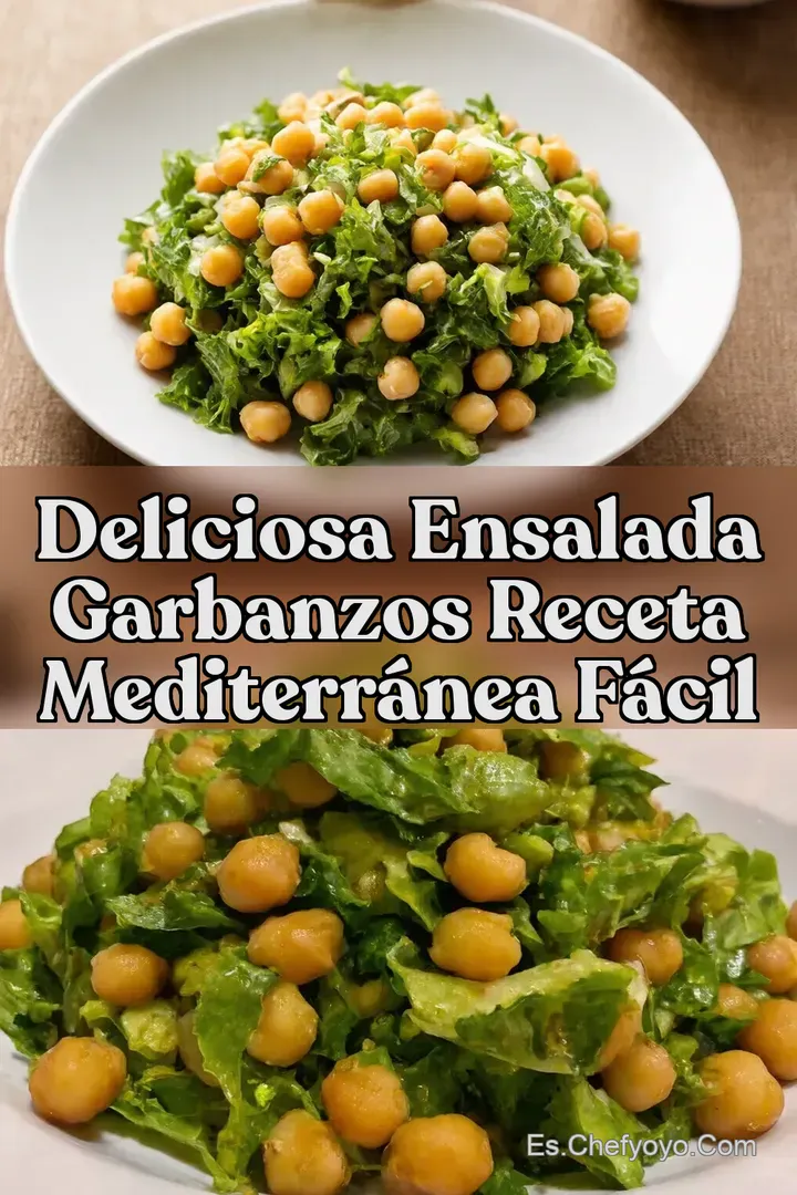 Deliciosa Ensalada Garbanzos Receta Mediterr&aacute;nea F&aacute;cil
