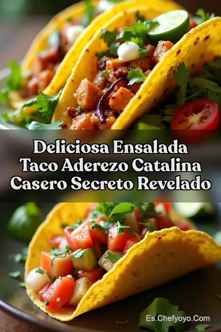 Deliciosa Ensalada Taco Aderezo Catalina Casero Secreto Revelado