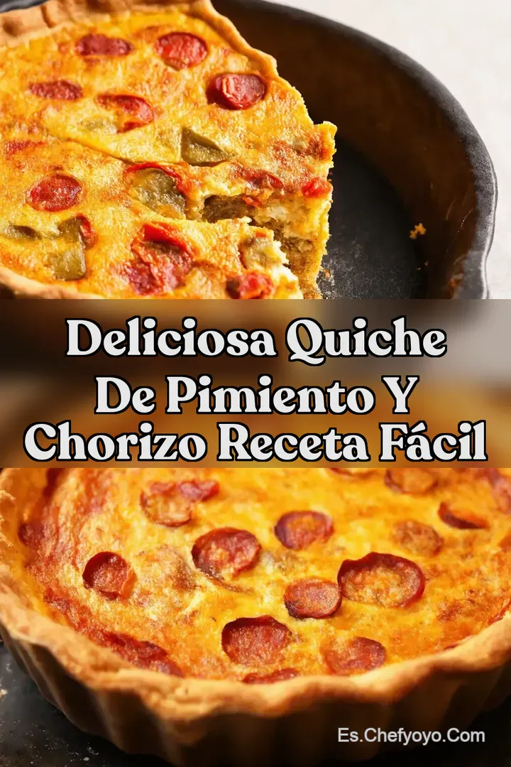 Deliciosa Quiche de Pimiento y Chorizo Receta F&aacute;cil