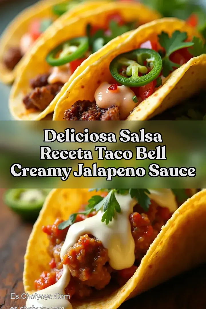 Deliciosa Salsa Receta Taco Bell Creamy Jalapeno Sauce