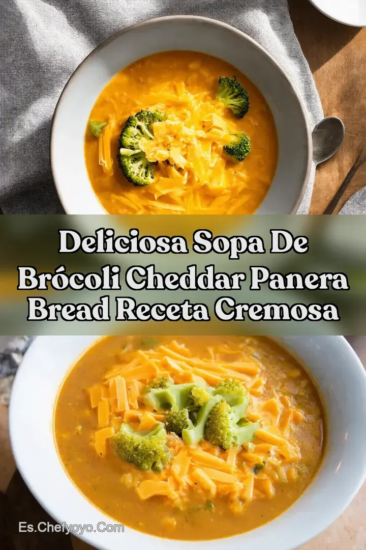 Deliciosa Sopa de Br&oacute;coli Cheddar Panera Bread Receta Cremosa