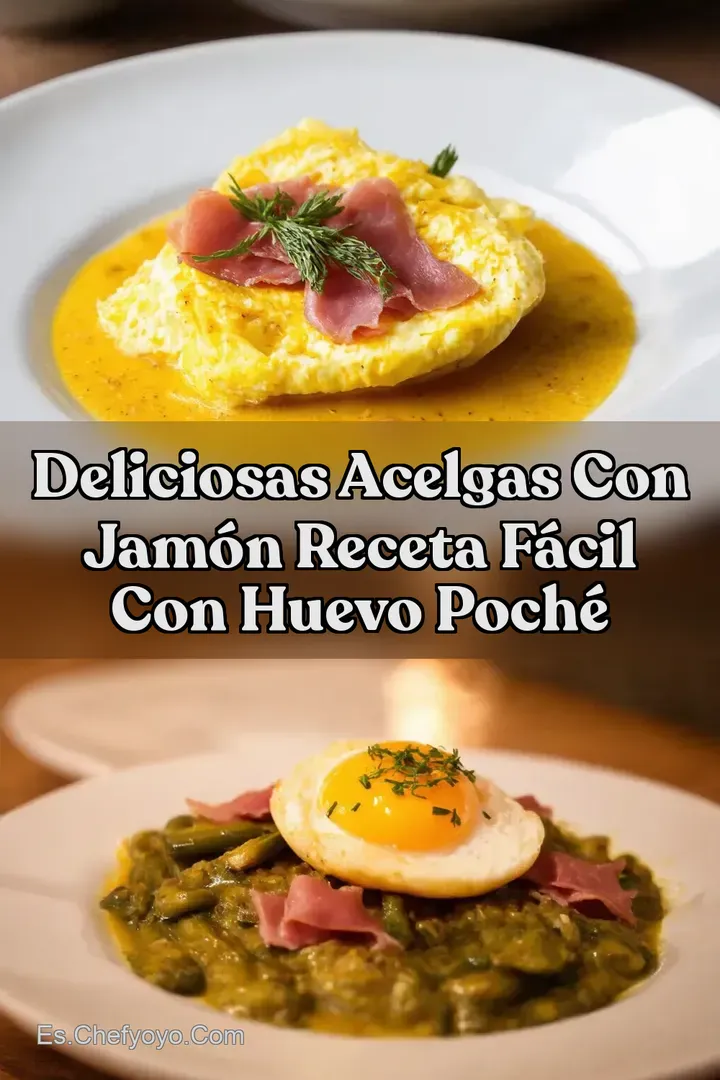 Deliciosas Acelgas con Jam&oacute;n Receta F&aacute;cil con Huevo Poch&eacute;
