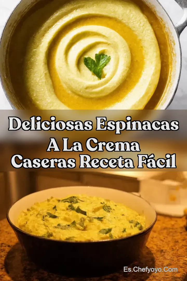 Deliciosas Espinacas a la Crema Caseras Receta F&aacute;cil
