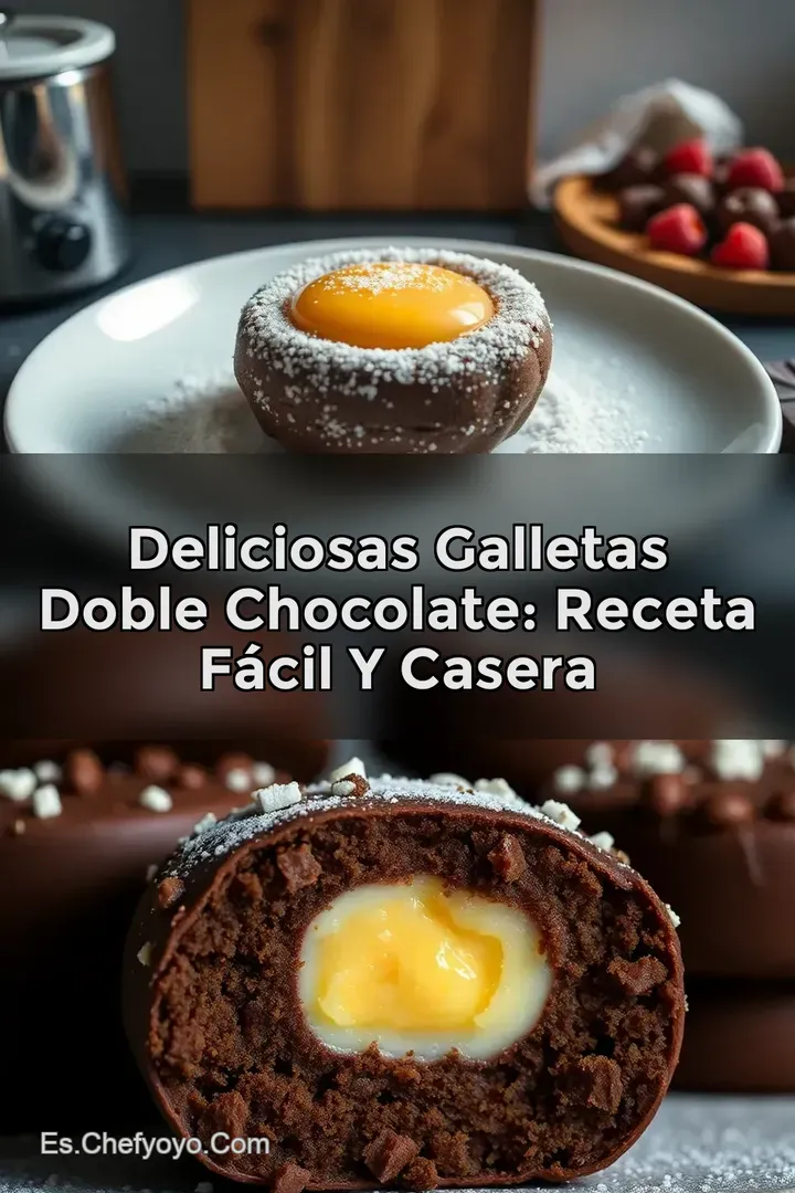 Deliciosas Galletas doble chocolate: Receta F&aacute;cil y Casera