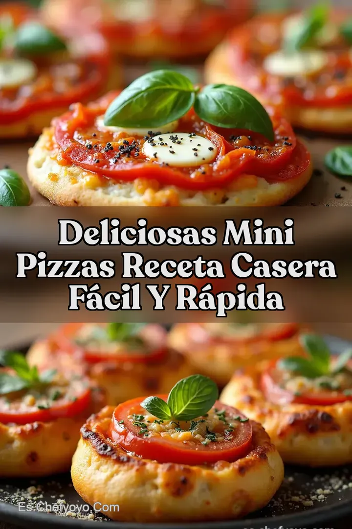 Deliciosas Mini Pizzas Receta Casera F&aacute;cil y R&aacute;pida