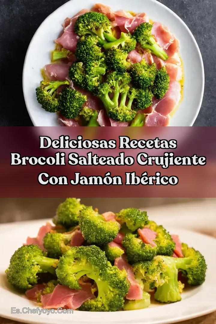 Deliciosas Recetas Brocoli Salteado Crujiente con Jam&oacute;n Ib&eacute;rico