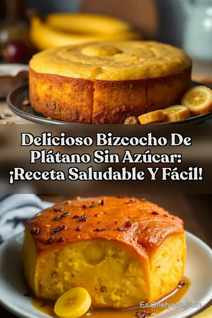 Delicioso Bizcocho de Pl&aacute;tano Sin Az&uacute;car: &iexcl;Receta Saludable y F&aacute;cil!