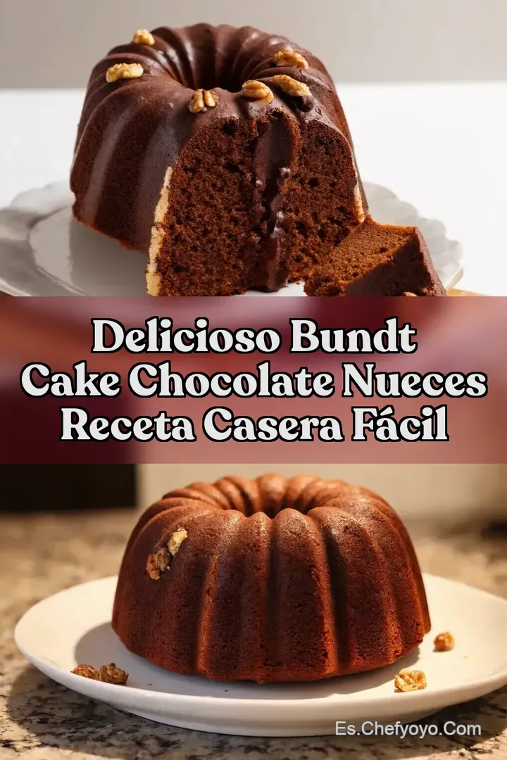 Delicioso Bundt Cake Chocolate Nueces Receta Casera F&aacute;cil