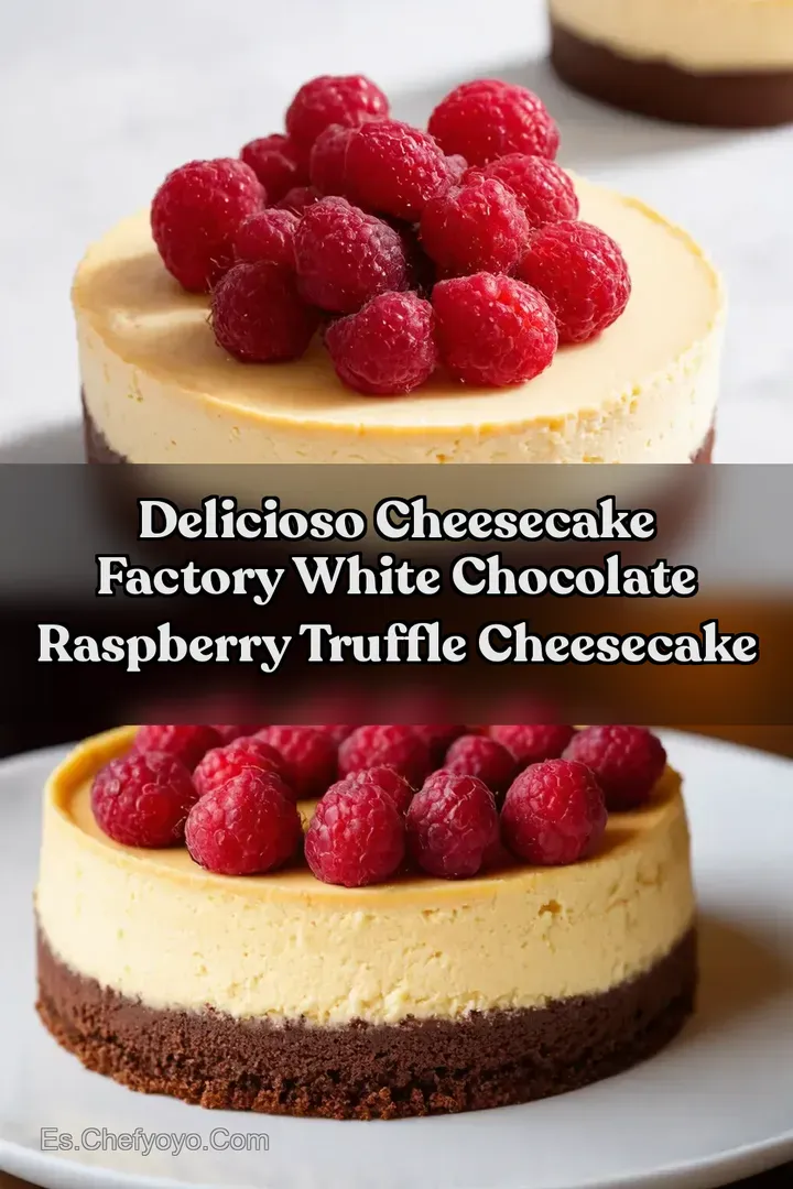 Delicioso Cheesecake Factory White Chocolate Raspberry Truffle Cheesecake