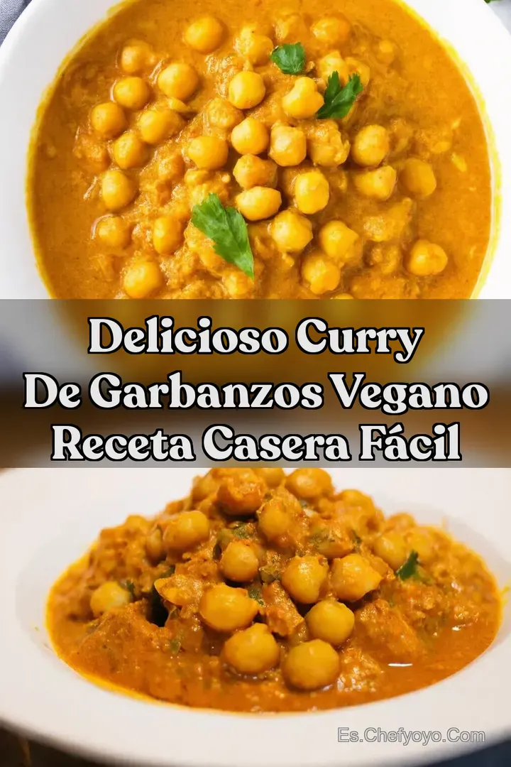 Delicioso Curry de Garbanzos Vegano Receta Casera F&aacute;cil